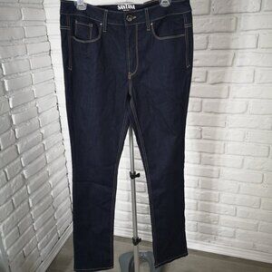 Santana Ladies Size 10 Dark Wash Slimmer Leg Zipper & Button Closure Jeans